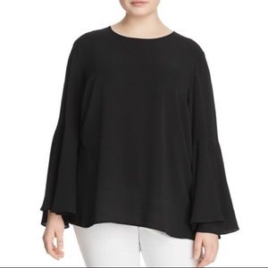 Vince Camuto black blouse with bell sleeves